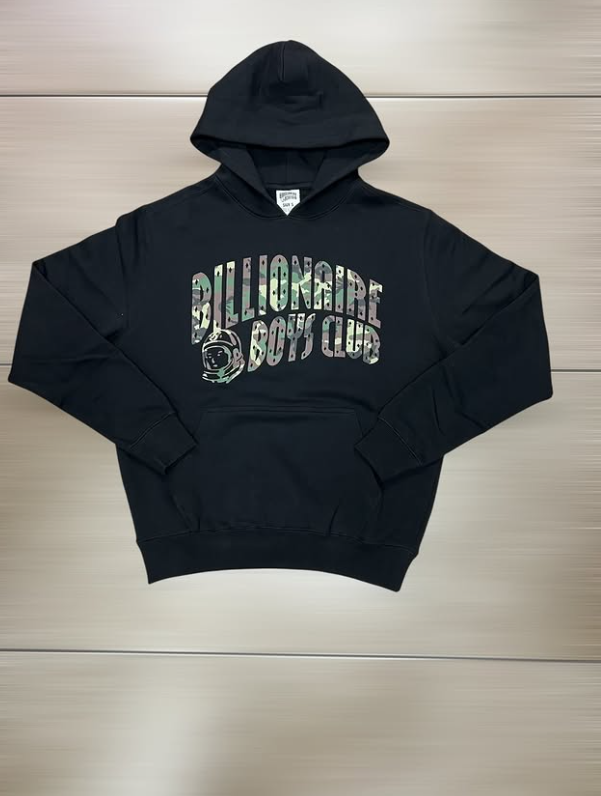 Billionaire Boys Club Camo Arch Logo Hoodie - Black