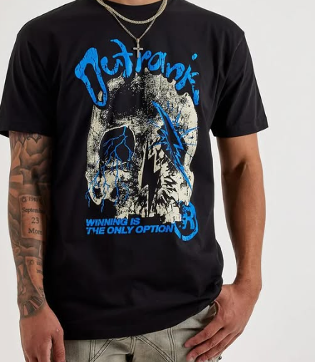 Outrank Winning Is The Only Option Skull Tee - Black