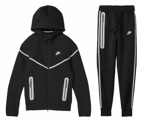 Nike Tech Fleece Full-Zip Suit - Black/White