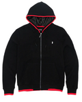 Makodi Zip-Up Hoodie - Black/Red
