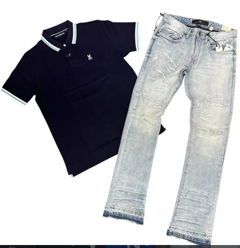 Navy Psycho Stack Fit