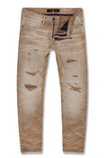 Jordan Craig Mens Jeans - Sand Distressed Slim