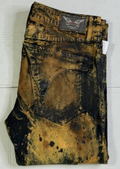 Robin's Jeans Gold Acid Wash Splatter Denim NWT