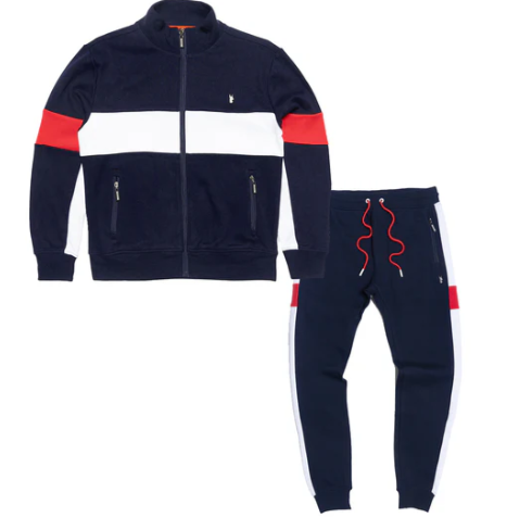 Colorblock Track Set - Navy/Red/White