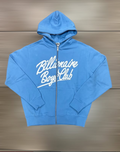 Billionaire Boys Club Script Logo Zip Hoodie - Light Blue