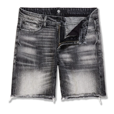 Grey Fade Denim Shorts