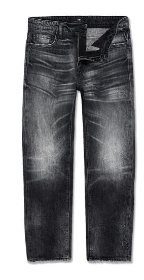 Jordan Craig Mens Jeans - Dark Grey Washed Straight