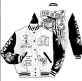 Paid In Full Varsity Jacket - White/Black
