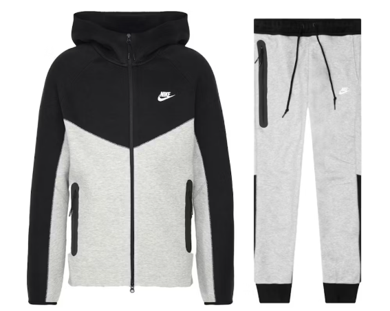 Nike Tech Fleece Full-Zip Suit - Black/Grey