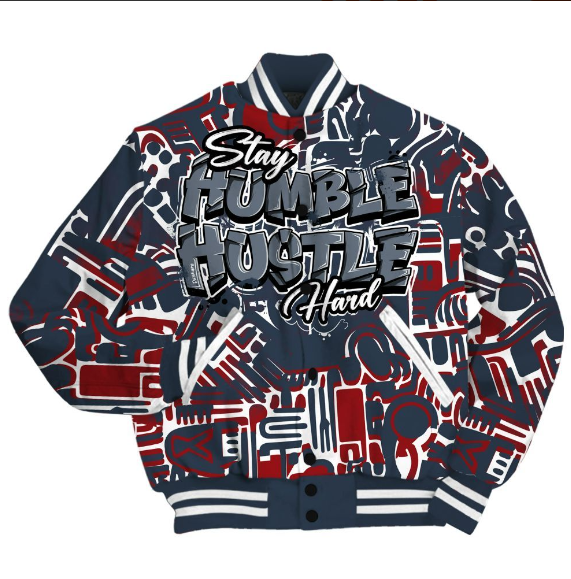 Stay Humble Hustle Hard Varsity Jacket