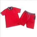 Red Polo Short Set Fit