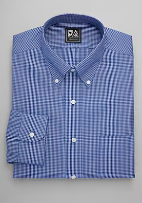Jos. A. Bank Blue Gingham Dress Shirt