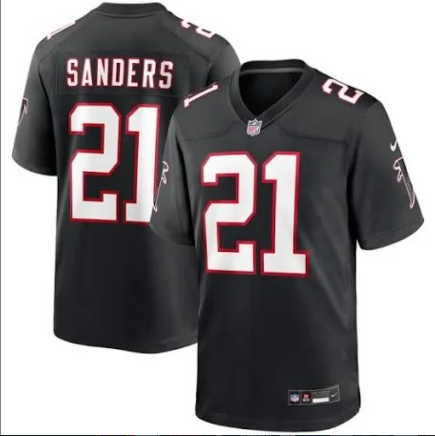 Deion Sanders #21 Atlanta Falcons Throwback Jersey