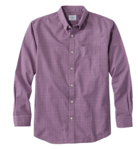 Purple Plaid Casual Button-Down Shirt