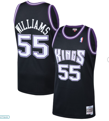 Mitchell & Ness Jason Williams #55 Sacramento Kings Swingman Jersey - Black