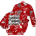 Hustle Grind Pray Varsity Jacket