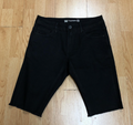 Crysp Denim Clean All-Black Raw Hem Shorts