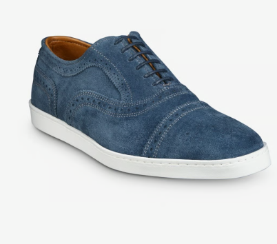 Navy Suede Brogue Sneaker Oxford