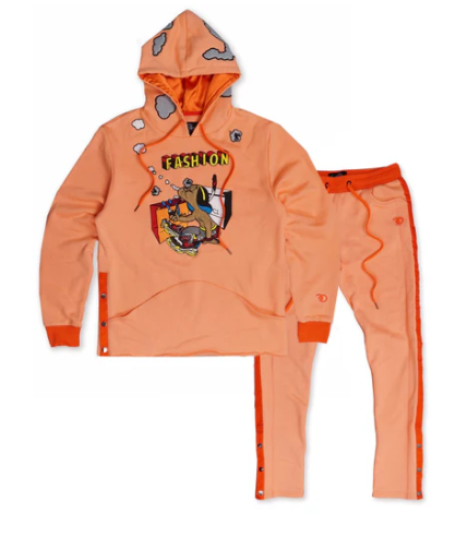 Fashion Graphic Track Set - Peach