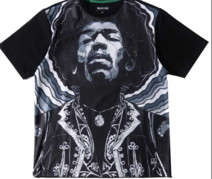 Makobi Jimi Hendrix All-Over Print Tee - Black
