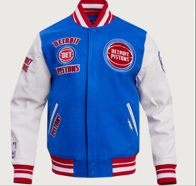 Pro Standard Detroit Pistons Blue Varsity Jacket