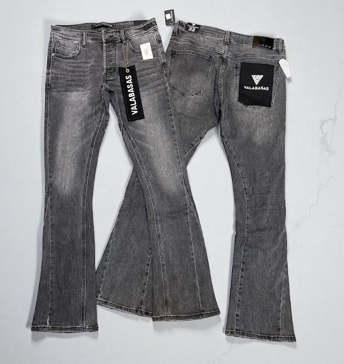 Valabasas Jeans - Grey Wash Flare