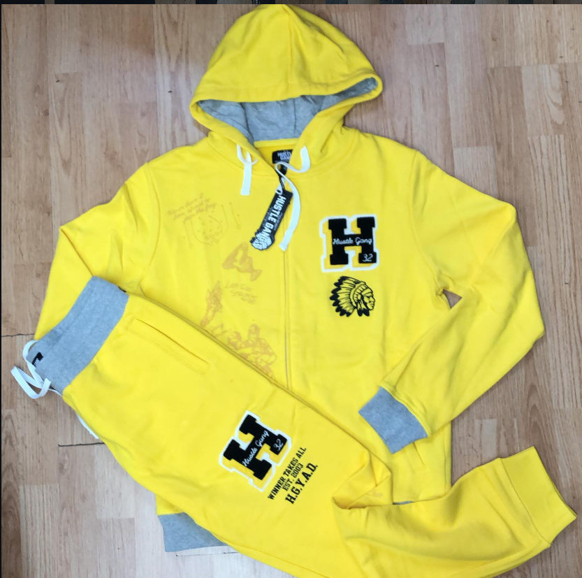 Hustle Gang Hoodie Suit - Yellow