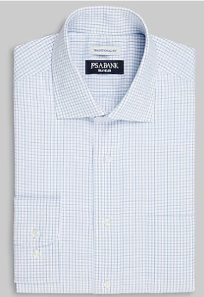 Blue Multi-Check Dress Shirt
