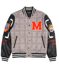 Makobi M Plaid Varsity Jacket
