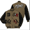 Air Flight Varsity Jacket - Tan/Black