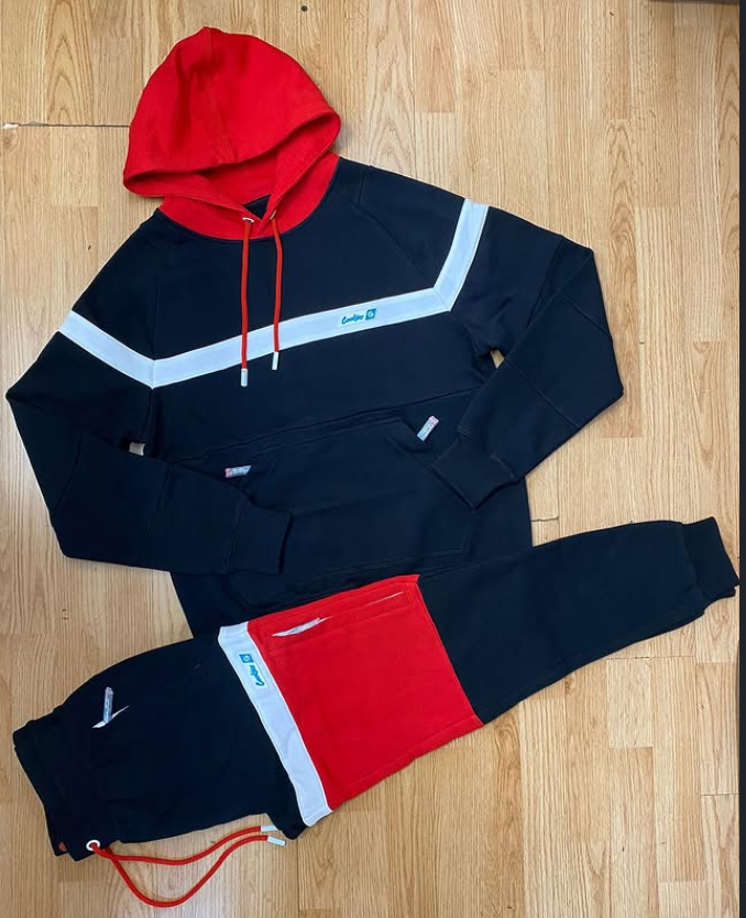 Cookies Hoodie Suit - Black/Red
