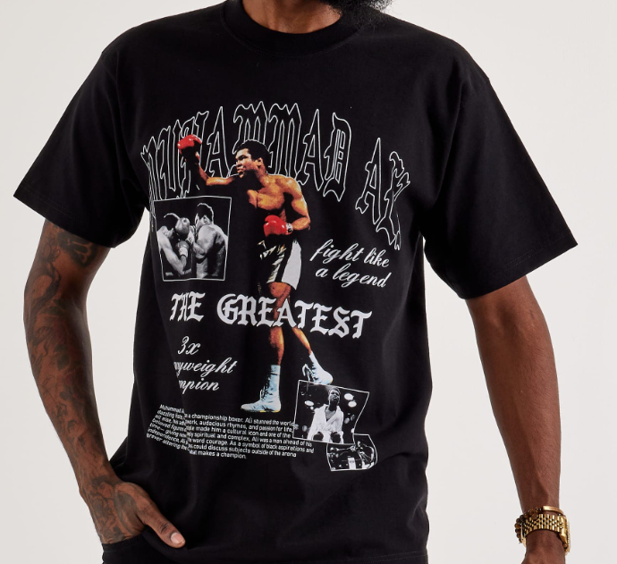 Muhammad Ali The Greatest Fight Like A Legend Tee - Black