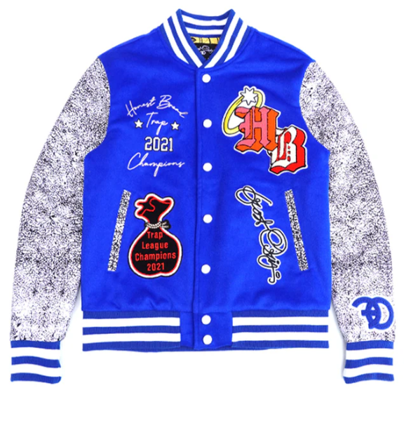 Harvest Band Trap League Champions Varsity Jacket – Blue