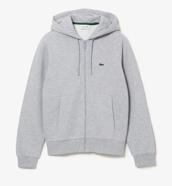 Lacoste Classic Zip-Up Hoodie - Grey