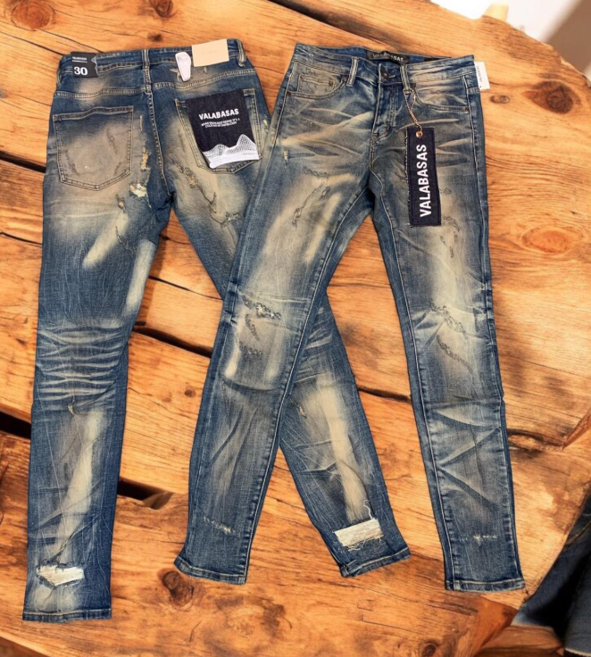 Valabasas Jeans - Medium Wash Distressed Skinny