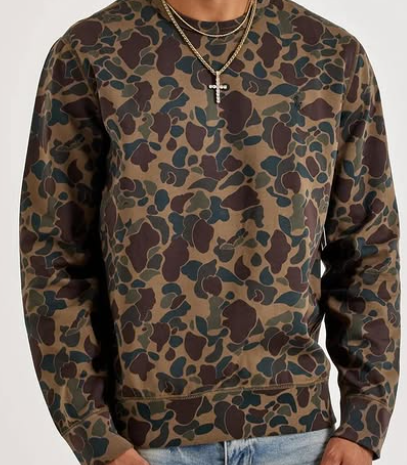 Mens Crewneck - Brown Camo