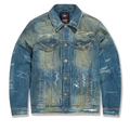 Jordan Craig Distressed Medium Wash Denim Jacket