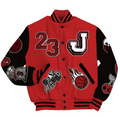 Red & Black Letterman Varsity Jacket