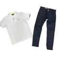 Hood Classy Fit 250 - Psycho Bunny White Polo Navy Jeans Set