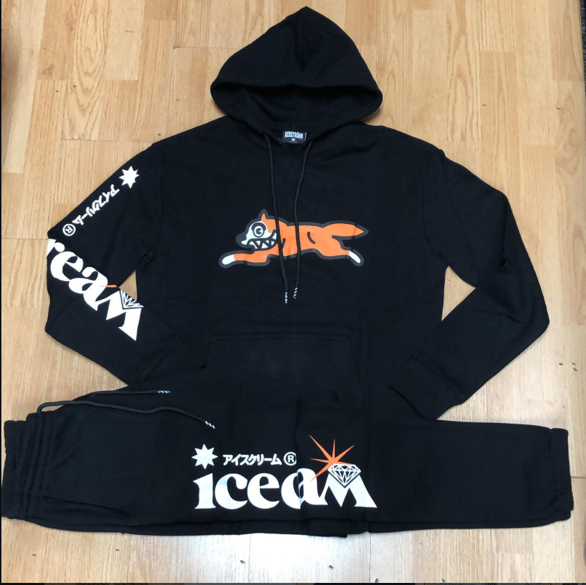 Ice Cream Hoodie Suit - Black