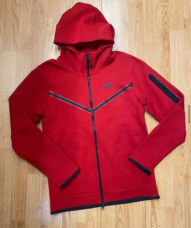 Nike Tech Fleece Full-Zip Hoodie - Red