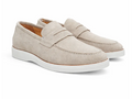 Suede Penny Loafer - Sand