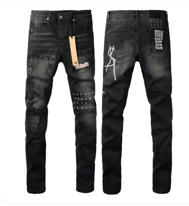 Ksubi Black Graphic Dollar Sign Jeans