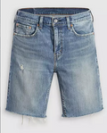 Medium Blue Raw Hem Cut-Off Jorts
