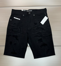 Makobi Black Distressed Denim Shorts