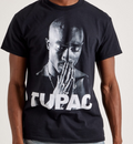 Tupac Praying Hands Portrait Tee - Black