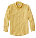 Solid Yellow Casual Button-Down Shirt