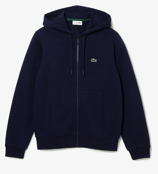 Lacoste Classic Zip-Up Hoodie - Navy