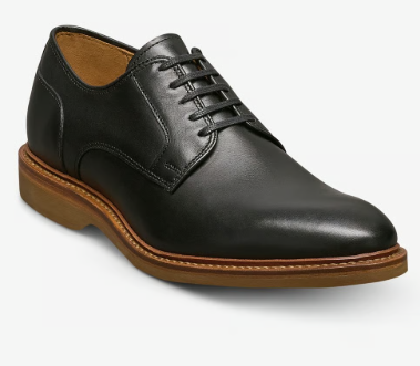 Pebble Grain Leather Derby - Black