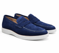 Suede Penny Loafer - Navy